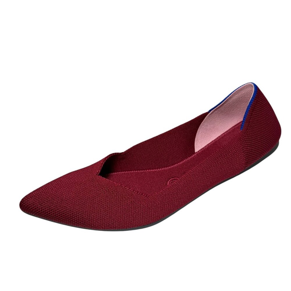 Rothy’s The Point Burgundy Red Flats size 9 Lk Nw! - Picture 2 of 9